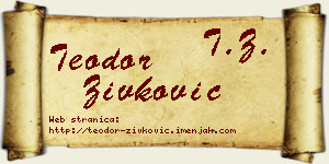 Teodor Živković vizit kartica